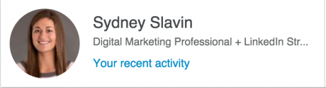 your recent activity 1